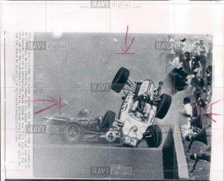  Indy 500 F1 Race Wreck Photograph David Knox Photo Vintage