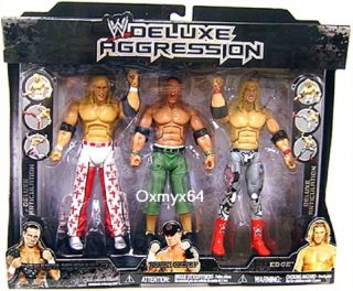   Pacifc Deluxe Aggression Shawn Michaels John Cena Edge 3 Pack Set
