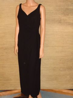 David Warren Norstroms $125 New Tag Formal Black Dress Gahtered Waist