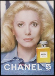 1975 Catherine Deneuve Photo Chanel No 5 Perfume Ad 2