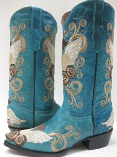 Ladies Womens Cowboy Boots Sexy Shoes New Gringo Embroidered Heart