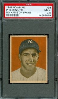 1949 Bowman 98 Phil Rizzuto PSA 7 5 NNOF New York Yankees HoF
