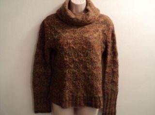 Carole Little Turtleneck Sweater Size M Earth Colors Soft
