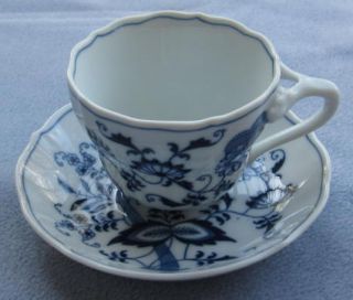 Four Blue Danube Cup and Saucer Sets Banner Mark Mint