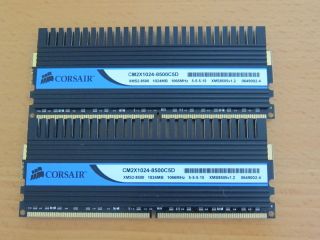 1GB Corsair CM2X1024 8500C5D DDR2 1066 MHz Dual Channel Memory Kit