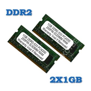 2GB 2 x 1GB PC4200 533MHz DDR2 533 Laptop SODIMM Memory