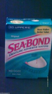 Sea Bond Denture Adhesive Wafers 2 Boxes x 30 Each Box Original Flavor