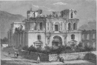Guatemala Jesuits Church Antigua de Guatemala 1859
