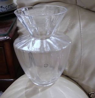 Vintage Dartington England Crystal Glass Art Deco Vase