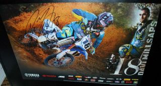 Davi Millsaps Signed 2012 JGR Yamaha Racing Poster 18