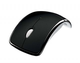 New Microsoft Wireless Arc Mouse Black USB For PC & MAC 2.4 GHz Folds
