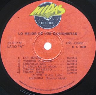 Los Ilusionistas Lo Mejor RARE Cumbia Descarga Peru LP
