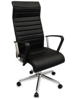 New Black Executive Office Chair Modern Ergonomic Design Stylish