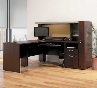 4pcs l shape executive office desk set # bs qua l1