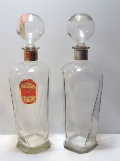 Vintage Empty Liquor Decanters