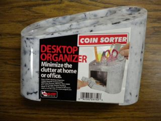 Desktop Organizer with Coin Sorter Great for Home Office Dorm Desk