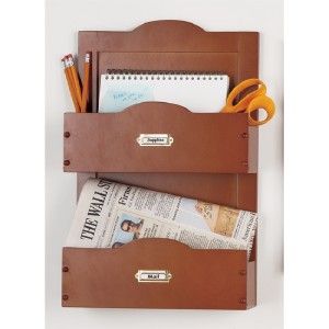 Natural Wooden Mail Magazine Files Wall Organizer New