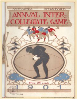 Stanford V Cal Football Big Game 1901 Vintage Poster
