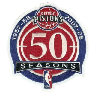 Detroit Pistons 50th Anniversary Logo NBA Patch SEALED