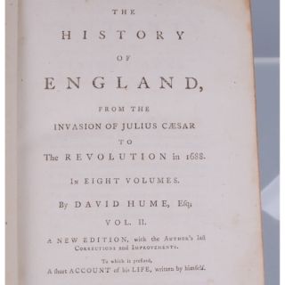 David Hume 1782 The History of England 8 Volumes
