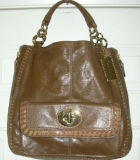 NWT COACH DEVIN BROWN LEATHER EXTRA LARGE EXPANDING SHOULDER BAG 15995