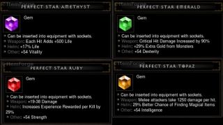 Diablo 3 EU +54 Statistic Perfect Star Gem Gems Ruby Emerald Topaz