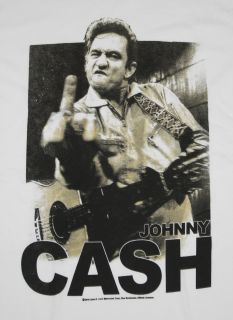 Johnny Cash Flipping The Bird Gold Country Music T Shirt Tee