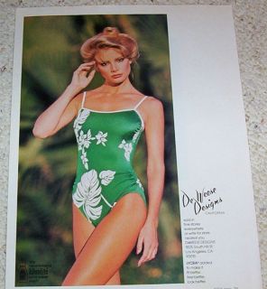 1982 Deweese Designs Swimsuit Swimwear Girl Vintage Ad