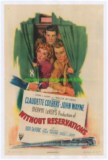 Without Reservations Movie Poster lb N Mint John Wayne