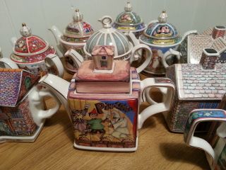 James Sadler Collectable Teapots Charles Dickens Houses Books Sports