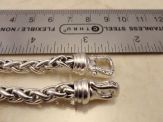 Diamond Sterling Silver David Yurman Bracelet 7 5 25 grams Retails $