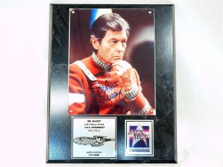  25th Anniversary Dr McCoy DeForest Kelley Signed Plaque w COA