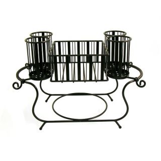 Delaware Stackable Buffet Caddy with Antiqued Black Finish Mesa 8596