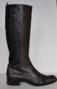 Diane B Black Brown Colorblock Riding Boots Size 40 9 5 Worn Once