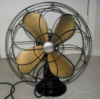 Vintage Delco Oscillating Fan Model 1700 110 Volts 3 Speed Working