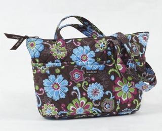 Roxbury Taylor Quilted Handbag Purse Brown Blue New