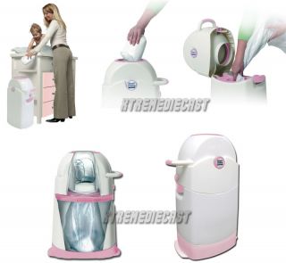 New Baby Trend Pink Diaper Pail Champ Odor Free Disposal Can