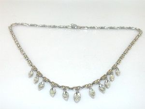 Vintage Crown Trifari Rhinestone Drape Necklace