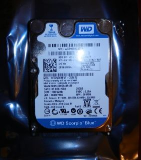 Western Digital Scorpio Blue 250 GB 5400 RPM SATA Hard Drive