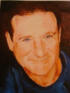 artist Debi Day original Robin Williams stand up painting tshirt L