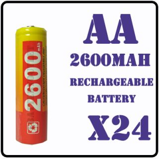 24 AA 2600mAh Ni MH Digital Camera Rechargeable Battery