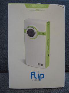 FLIP Digital Video Recorder Ultra Series 2GB White Green w Box