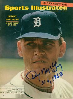 Denny McLain Signed 1968 Sports Illustrated Detroit Tigers