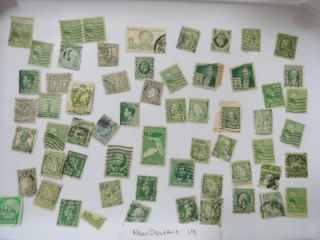No Stamp Lot 19 Green World Stamps Denmark USA Germany Iceland Ireland