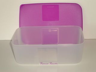 Tupperware 6 cup 1 5L Deep Freezer Container Raspberry Rare NEW