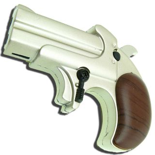 Pistol Derringer Windproof Cigarette Lighter 2 Flame Double Barrel