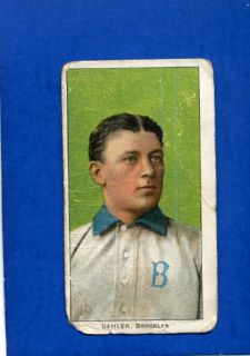 1910 T206 Tobacco Baseball Dahlen Brooklyn Tough Variation