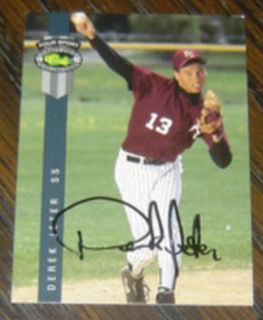 Autographed Derek Jeter 1992 Classic Card 231 New York Yankees