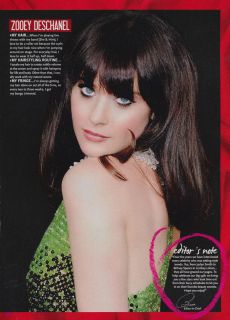 Zooey Deschanel 1pg Sophisticate Hairstyles Magazine Feature Clippings