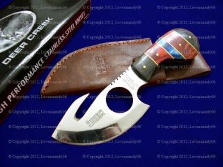 DEER CREEK Hand Made Skinning Gut Hook Knife   DC794BB